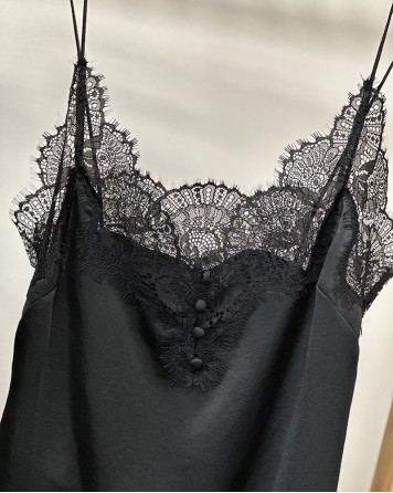 Tílko dámské Pinko Teano Top Satin černé